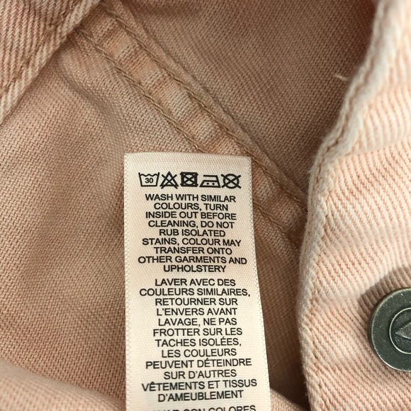 ASOS Pink Button Denim Jean Jacket XS - Picture 6 of 8